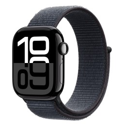 Часы Apple Watch Series 10 42mm Jet Black Aluminium Case, Sport Loop (Ink)