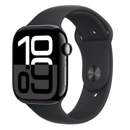 Часы Apple Watch Series 10 42mm Jet Black Aluminium Case, Sport Band (Black) M/L