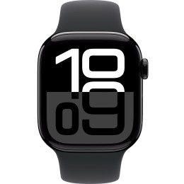 Часы Apple Watch Series 10 42mm Jet Black Aluminium Case, Sport Band (Black) M/L