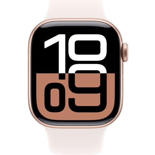 Часы Apple Watch Series 10 46mm Rose Gold Aluminium Case, Sport Band (Light Blush) M/L