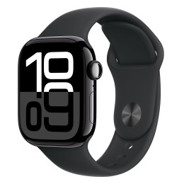 Часы Apple Watch Series 10 42mm Jet Black Aluminium Case, Sport Band (Black) S/M