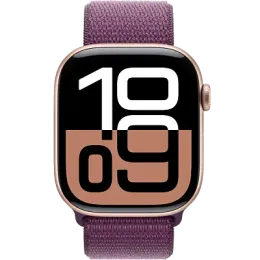 Часы Apple Watch Series 10 46mm Rose Gold Aluminium Case, Sport Loop (Plum)