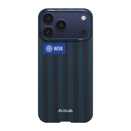 Чехол PITAKA Inter Black and Blue Jersey PitaTap Edge Case для iPhone 17 Pro