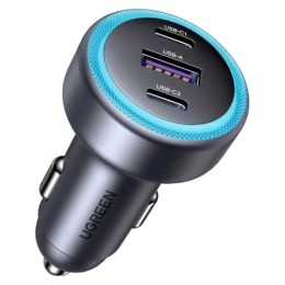 Адаптер UGREEN EC307 2xUSB-C + USB-A 30W Fast Charge (Gray)