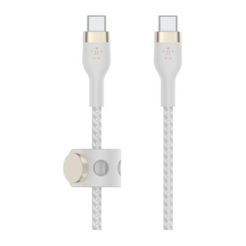 Кабель с оплёткой и ремешком Belkin BoostCharge Pro Flex USB-C (USB 2.0) (1 м) (2 шт.) (CAB011) - изображение 1