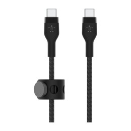 Кабель с оплёткой и ремешком Belkin BoostCharge Pro Flex USB-C (USB 2.0) (1 м) (CAB011) - изображение 1