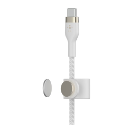 Кабель с оплёткой и ремешком Belkin BoostCharge Pro Flex USB-C (USB 2.0) (3 м) (CAB011) - изображение 2