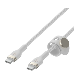 Кабель с оплёткой и ремешком Belkin BoostCharge Pro Flex USB-C (USB 2.0) (3 м) (CAB011) - изображение 3