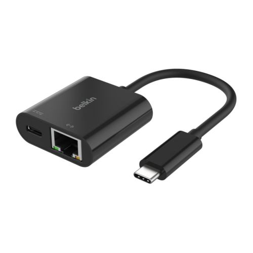 Переходник Belkin Connect USB-C — Gigabit Ethernet, USB-C (INC019)
