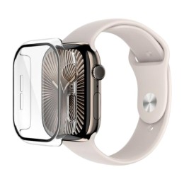 Прозрачный чехол с защитным стеклом Belkin ScreenForce TemperedCurve для Apple Watch 46 мм - изображение 1