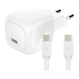 Сетевое зарядное устройство Belkin BoostCharge мощностью 45 Вт (USB-C) и кабель USB-C (1 м) (WCA013)