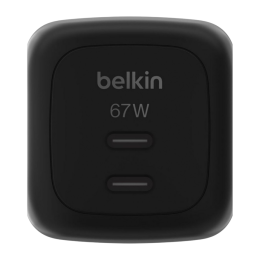 Сетевое зарядное устройство Belkin BoostCharge Pro мощностью 67 Вт (2 USB-C) (GaN) (WCH020)