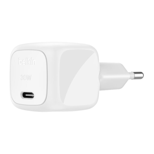Сетевое зарядное устройство Belkin BoostCharge мощностью 30 Вт (USB-C) (WCA008) - изображение 1