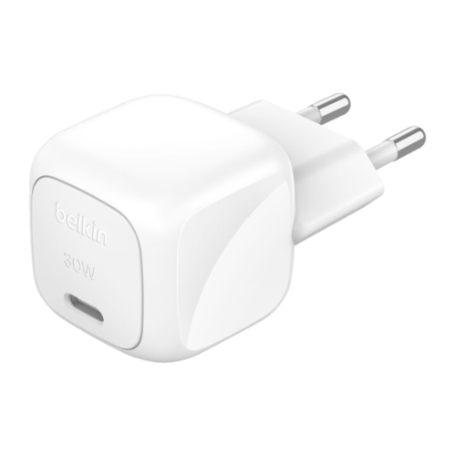 Сетевое зарядное устройство Belkin BoostCharge мощностью 30 Вт (USB-C) и кабель USB-C (1 м) (WCA008) - изображение 1