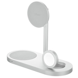 Беспроводное зарядное устройство uBear Stage Ultra 3-in-1 Qi2 (Silver)