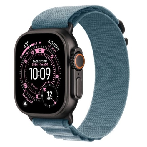 Часы Apple Watch Ultra 3 GPS + Cellular 49mm Black Titanium Case, Alpine Loop (Light Blue) L