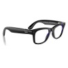 Умные очки Ray-Ban Wayfarer RW4006 (Глянцевая чёрная оправа, линзы прозрачные), размер M
