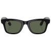 Умные очки Ray-Ban Wayfarer RW4006 (Матовая чёрная оправа, линзы с зелёным автозатемнением), размер M - миниатюра 1
