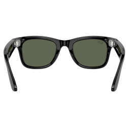 Умные очки Ray-Ban Wayfarer RW4006 (Матовая чёрная оправа, линзы с зелёным автозатемнением), размер M - изображение 2