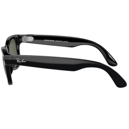 Умные очки Ray-Ban Wayfarer RW4006 (Матовая чёрная оправа, линзы с зелёным автозатемнением), размер M - изображение 3