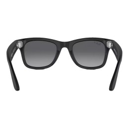 Умные очки Ray-Ban Wayfarer RW4006 (Матовая чёрная оправа, линзы поляризованные графитовый градиент), размер M - изображение 2