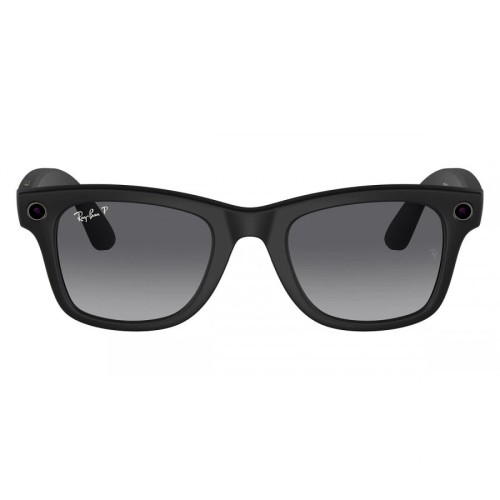 Умные очки Ray-Ban Wayfarer RW4008 (Матовая чёрная оправа, линзы поляризованные графитовый градиент), размер L