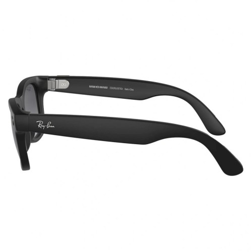 Умные очки Ray-Ban Wayfarer RW4008 (Матовая чёрная оправа, линзы поляризованные графитовый градиент), размер L - изображение 2