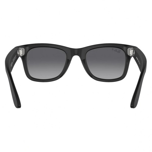 Умные очки Ray-Ban Wayfarer RW4008 (Матовая чёрная оправа, линзы поляризованные графитовый градиент), размер L - изображение 3