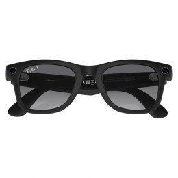 Умные очки Ray-Ban Wayfarer RW4008 (Матовая чёрная оправа, линзы поляризованные графитовый градиент), размер L - изображение 4