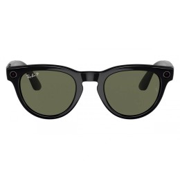 Умные очки Ray-Ban Headliner RW4009 (Глянцевая чёрная оправа, линзы поляризованные зелёные), размер M