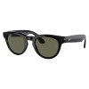 Умные очки Ray-Ban Headliner RW4009 (Глянцевая чёрная оправа, линзы поляризованные зелёные), размер M - миниатюра 1