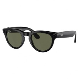 Умные очки Ray-Ban Headliner RW4009 (Глянцевая чёрная оправа, линзы поляризованные зелёные), размер M - изображение 1