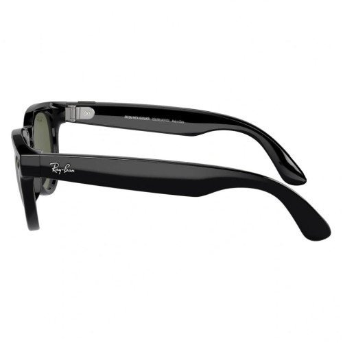 Умные очки Ray-Ban Headliner RW4009 (Глянцевая чёрная оправа, линзы поляризованные зелёные), размер M - изображение 2