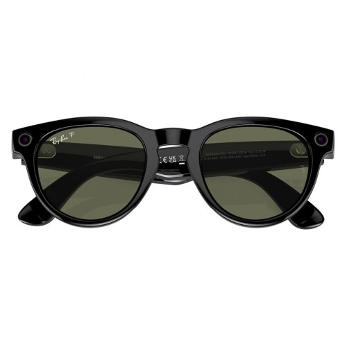 Умные очки Ray-Ban Headliner RW4009 (Глянцевая чёрная оправа, линзы поляризованные зелёные), размер M - изображение 4