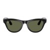 Умные очки Ray-Ban Skyler RW4010 (Глянцевая чёрная оправа, линзы зелёные), размер M