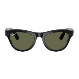 Умные очки Ray-Ban Skyler RW4010 (Глянцевая чёрная оправа, линзы зелёные), размер M