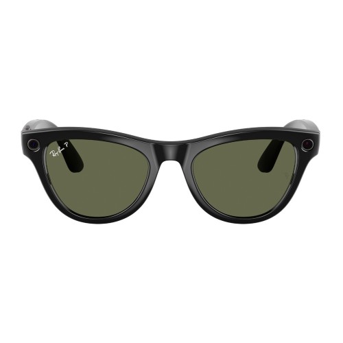 Умные очки Ray-Ban Skyler RW4010 (Глянцевая чёрная оправа, линзы зелёные), размер M