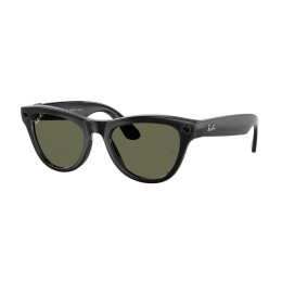 Умные очки Ray-Ban Skyler RW4010 (Глянцевая чёрная оправа, линзы зелёные), размер M - изображение 1