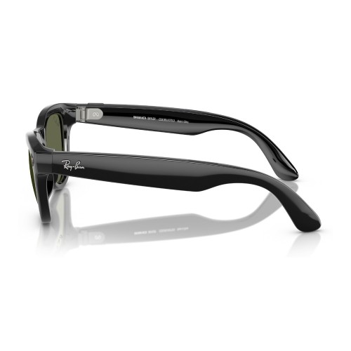 Умные очки Ray-Ban Skyler RW4010 (Глянцевая чёрная оправа, линзы зелёные), размер M - изображение 2