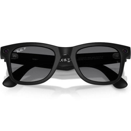 Умные очки Ray-Ban Wayfarer Gen 2 RW4012 (Матовая чёрная оправа, линзы поляризованные графитовый градиент), размер M - изображение 2