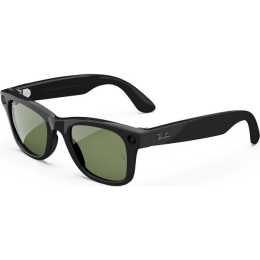 Умные очки Ray-Ban Wayfarer Gen 2 RW4012 (Глянцевая чёрная оправа, линзы зелёные), размер M