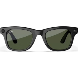 Умные очки Ray-Ban Wayfarer Gen 2 RW4012 (Глянцевая чёрная оправа, линзы зелёные), размер M - изображение 1