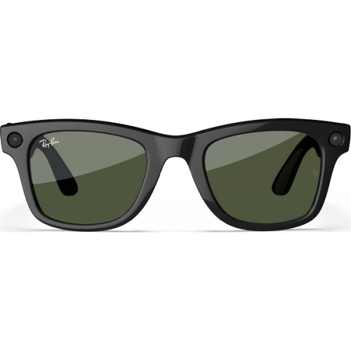Умные очки Ray-Ban Wayfarer Gen 2 RW4012 (Глянцевая чёрная оправа, линзы зелёные), размер M - изображение 1