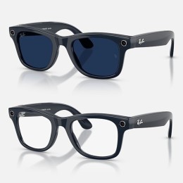Умные очки Ray-Ban Wayfarer Gen 2 RW4012 (глянцевая синяя оправа, линзы с синим автозатемнением), размер M