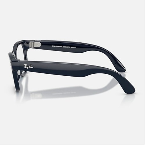 Умные очки Ray-Ban Wayfarer Gen 2 RW4012 (глянцевая синяя оправа, линзы с синим автозатемнением), размер M - изображение 3