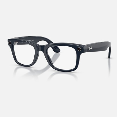 Умные очки Ray-Ban Wayfarer Gen 2 RW4012 (глянцевая синяя оправа, линзы с синим автозатемнением), размер M - изображение 4