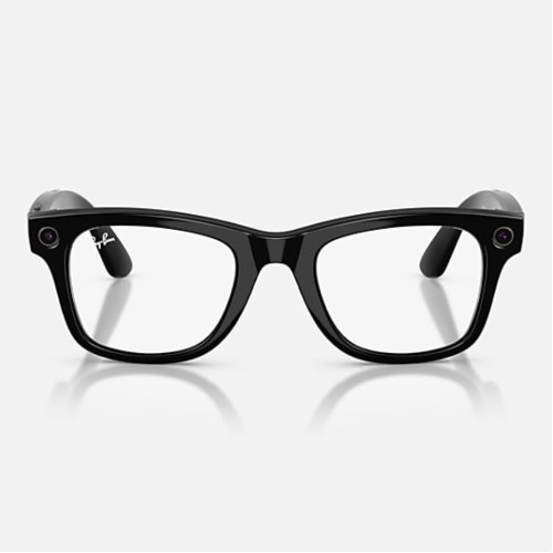 Умные очки Ray-Ban Wayfarer Gen 2 RW4012 (глянцевая чёрная оправа, линзы с зелёным автозатемнением), размер M - изображение 3
