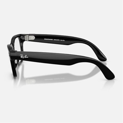 Умные очки Ray-Ban Wayfarer Gen 2 RW4012 (глянцевая чёрная оправа, линзы с зелёным автозатемнением), размер M - изображение 4