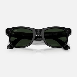 Умные очки Ray-Ban Wayfarer Gen 2 RW4012 (глянцевая чёрная оправа, линзы с зелёным автозатемнением), размер M - изображение 5