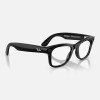 Умные очки Ray-Ban Wayfarer Gen 2 RW4012 (глянцевая чёрная оправа, линзы с зелёным автозатемнением), размер M - миниатюра 6
